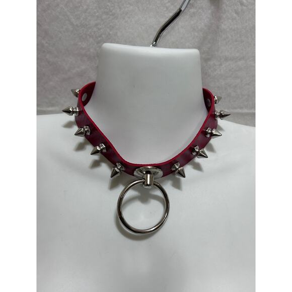 Gothic Rock Punk Faux Leather Chokers 5 Lot Necklace Whimsygoth Fairycore Witchy - Picture 7 of 10